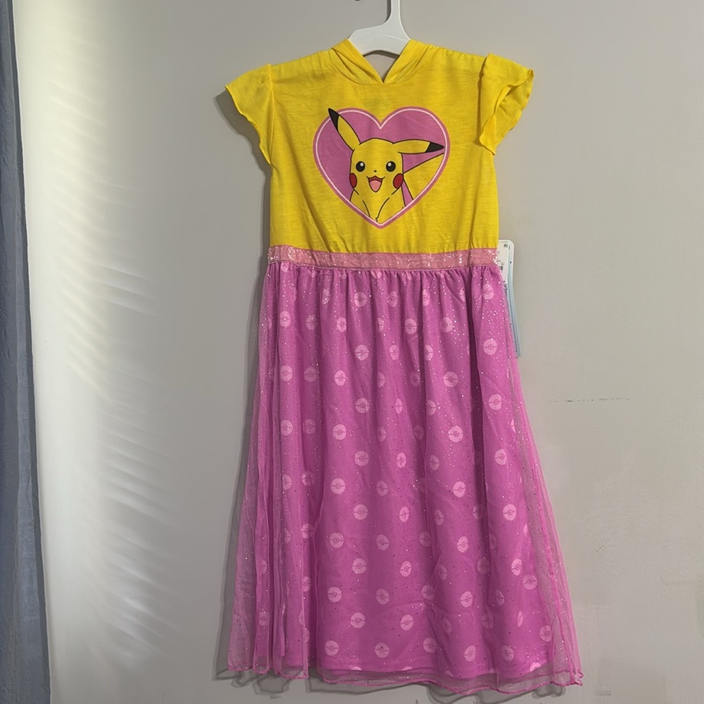 Pokemon Yellow and Purple Kids Casual Dress